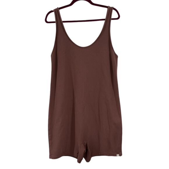 TKEES Short Playsuit Romper in Cafe - Picture 3 of 7